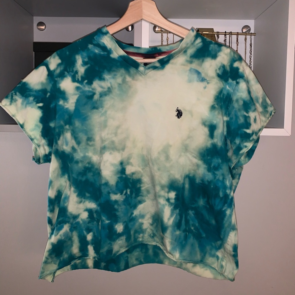 bleached and cropped  polo tee
